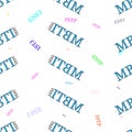 Seamless vector pattern. MBTI test. Isolated on a white background. Vector graphics.
