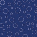 Seamless vector pattern with moon craters surface in navy blue Royalty Free Stock Photo