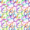 Seamless vector pattern. Multi-colored circles. Vivid illustration. Suitable for packaging, textiles. Abstract image for party,