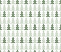 seamless pattern for new year and christmas holidays, green christmas trees on whit Royalty Free Stock Photo