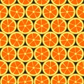 Seamless vector pattern with orange slices. Fruit pattern. Fresh tropical seamless pattern Royalty Free Stock Photo