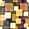 Seamless Vector Pattern of Overlap and Transparent Squares in Warm Tones.