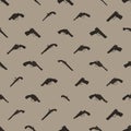 Seamless vector pattern with Pistols Royalty Free Stock Photo