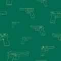 Seamless vector pattern with Pistols Royalty Free Stock Photo