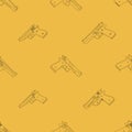 Seamless vector pattern with Pistols Royalty Free Stock Photo