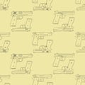 Seamless vector pattern with Pistols Royalty Free Stock Photo