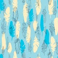 Seamless vector pattern of plume