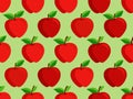 Seamless vector pattern with red apples Royalty Free Stock Photo