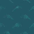 Seamless vector pattern with Revolvers Royalty Free Stock Photo