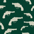 Seamless vector pattern with Revolvers Royalty Free Stock Photo