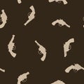 Seamless vector pattern with Revolvers Royalty Free Stock Photo