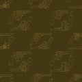 Seamless vector pattern with Revolvers Royalty Free Stock Photo