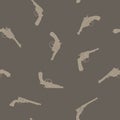Seamless vector pattern with Revolvers Royalty Free Stock Photo