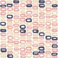 Seamless vector pattern of 60s in beige colours Royalty Free Stock Photo