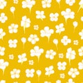 seamless vector pattern small delicate flowers on a colored background. For spring and summer clothes, fabrics, textiles, children Royalty Free Stock Photo