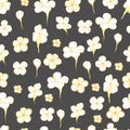 seamless vector pattern small delicate flowers on a colored background. For spring and summer clothes, fabrics, textiles, children Royalty Free Stock Photo