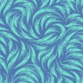 Seamless vector pattern of smooth lines or brush strokes in trend color Aqua Menthe. Blank for printing on fabric