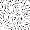 Seamless vector pattern from the smooth lines of chalk or coal in black. Texture for fabric or packaging isolated on