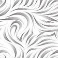 Seamless vector pattern of smooth lines drawn by a black pen on a white background. Elegant texture for fabrics and Royalty Free Stock Photo