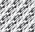 OVERLAPPING ROUNDED DIAGONAL LINES. SEAMLESS VECTOR PATTERN Royalty Free Stock Photo