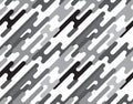 OVERLAPPING ROUNDED DIAGONAL LINES. SEAMLESS VECTOR PATTERN Royalty Free Stock Photo