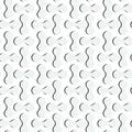 REGULAR ROUNDED SHAPE IN TRANSITION. SEAMLESS VECTOR PATTERN Royalty Free Stock Photo