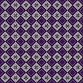 Seamless vector pattern. Symmetrical geometric abstract background with squares in violet, black and white colors Royalty Free Stock Photo