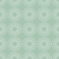 Seamless vector pattern. Symmetrical geometric background with circles on the pastel green backdrop. Decorative ornament Royalty Free Stock Photo