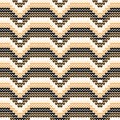 Seamless vector pattern. Symmetrical geometric background with zigzags.