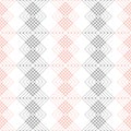 Seamless vector pattern. Symmetrical geometric black and red background. Decorative repeating ornament