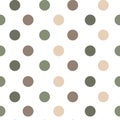 Seamless vector pattern or texture with polka dots on white background Royalty Free Stock Photo