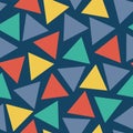 Seamless vector pattern Triangles randomly placed