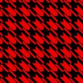 Seamless vector pattern - Very popular, elegant, timelessly fashionable houndstooth pattern in red and black Royalty Free Stock Photo