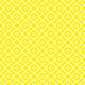 Seamless vector pattern with white polka dots on a sunny yellow background Royalty Free Stock Photo