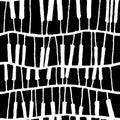 Seamless vector piano pattern in black and white Royalty Free Stock Photo