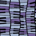 Seamless vector piano pattern in violet tones Royalty Free Stock Photo