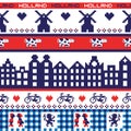 Seamless vector pixel Holland Pattern