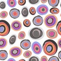 Seamless vector pop art background pattern with circles Royalty Free Stock Photo