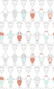 Seamless vector print, giraffes boys in different colored costumes