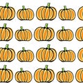 Seamless vector pumpkin pattern