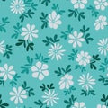 Seamless vector repeat with floral elements