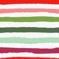 Seamless vector repeat pattern with Christmas stripe in red, green, pink