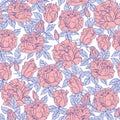 Seamless vector Roses pattern