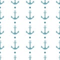 Seamless vector sea sailor pattern with anchors, illustration can be used for textile printing, wallpaper, pattern fills, web