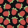 Seamless vector strawberry pattern