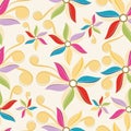 Seamless vector swirly floral pattern design Royalty Free Stock Photo