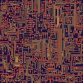 Seamless vector texture - circuit board Royalty Free Stock Photo