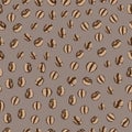 seamless vector texture with coffee beans without transparencies and gradients