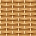 Seamless vector texture of double weaving of brown willow twigs