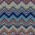 Seamless vector texture imitating a knitted fabric with a fine zigzag pattern. Hand-drawn in watercolor for fabric, wrappers Royalty Free Stock Photo